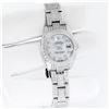 Image 3 : Rolex Ladies Stainless Steel Quickset MOP Full Diamond Datejust Wristwatch
