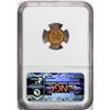 Image 2 : 1857 $1 Indian Princess Head Gold Dollar Coin NGC AU53