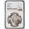 Image 1 : 1899-S $1 Morgan Silver Dollar Coin NGC MS61