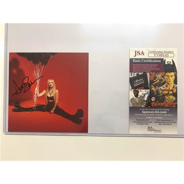 Autograph Signed  Avril Lavigne Card JSA