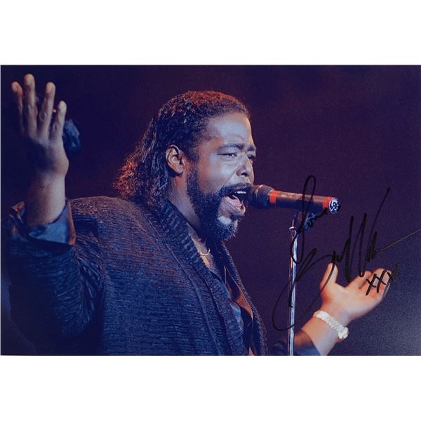 Autograph Signed  Barry White Photo