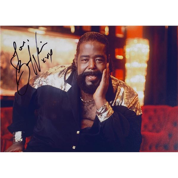 Autograph Signed  Barry White Photo