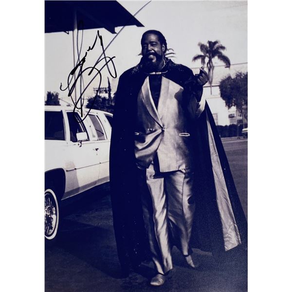Autograph Signed  Barry White Photo