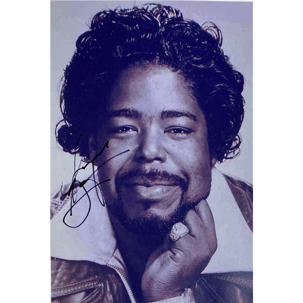 Autograph Signed  Barry White Photo