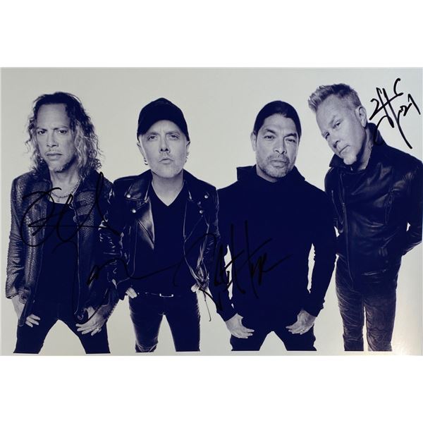 Autograph Signed  METALLICA Photo
