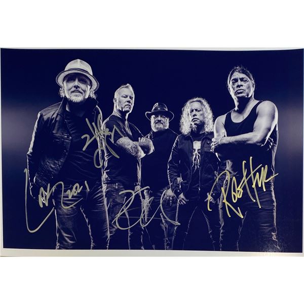 Autograph Signed  METALLICA Photo