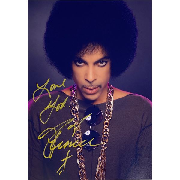 Autograph Signed  Prince Photo