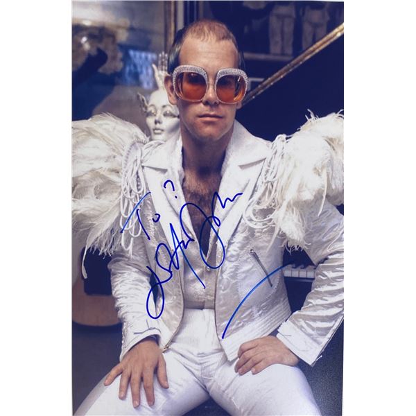 Autograph Signed  Elton John Photo