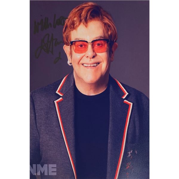 Autograph Signed  Elton John Photo