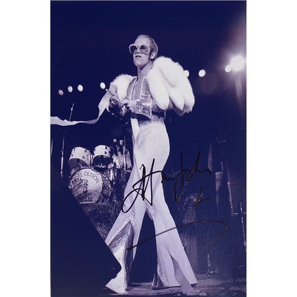 Autograph Signed  Elton John Photo