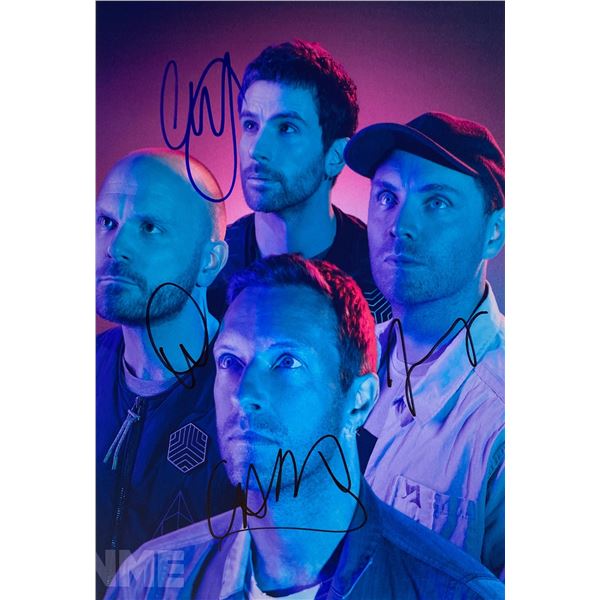 Autograph Signed  Coldplay Photo