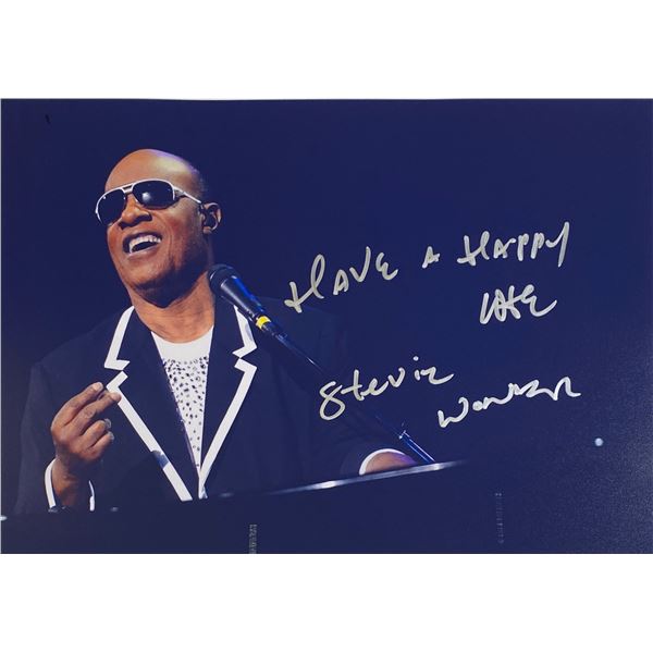 Autograph Signed  Stevie Wonder Photo
