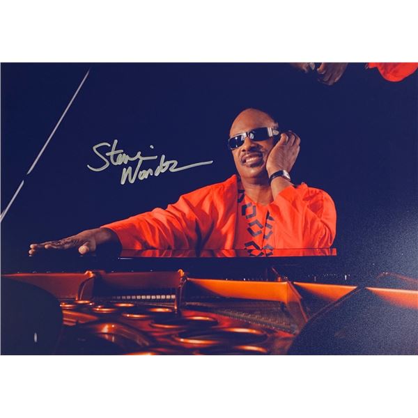 Autograph Signed  Stevie Wonder Photo