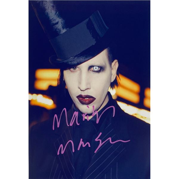 Autograph Signed  Marilyn Manson Photo