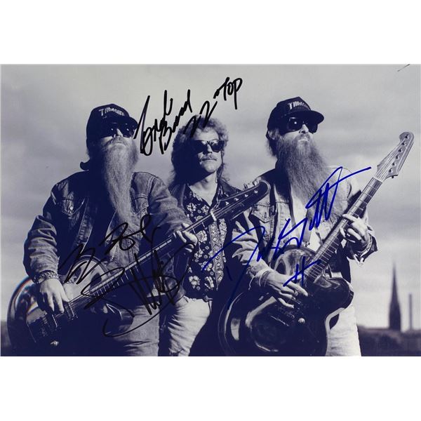 Autograph Signed  ZZ Top Photo