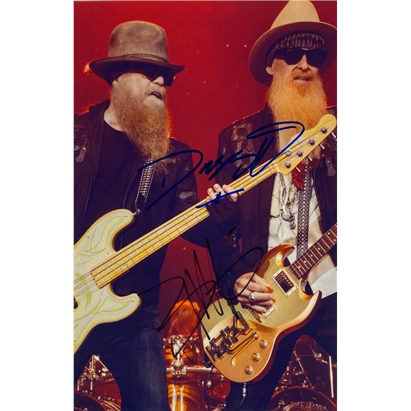 Autograph Signed  ZZ Top Photo