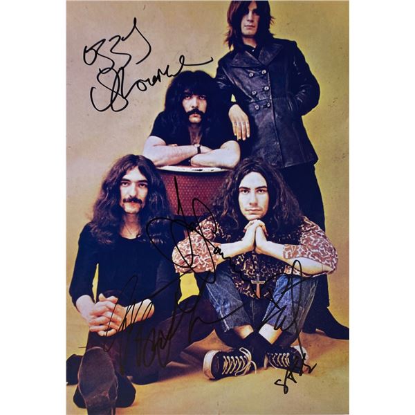 Autograph Signed  Black Sabbath Photo