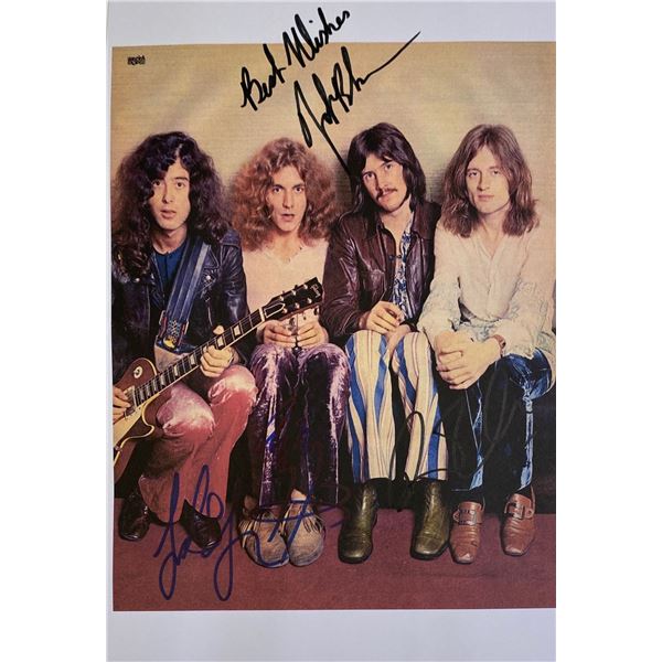 Autograph Signed  Led Zeppelin Photo