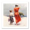 Image 1 : Pino (1939-2010), "Afternoon Stroll" Hand Signed Limited Edition on Canvas with Certificate of Authe
