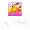 Image 3 : Peter Max- Original Lithograph "Rainbow with Clouds (Mini)"