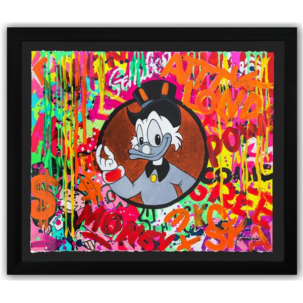 Nastya Rovenskaya- Original Mixed Media on Paper "Fifty Cent"