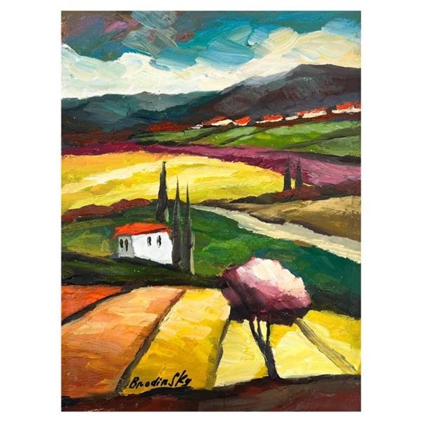 Slava Brodinsky Hand Signed Original Painting on Canvas with Letter of Authenticity.