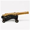 Image 8 : Naval Gun Brass Model on Wooden Carriage Cannon