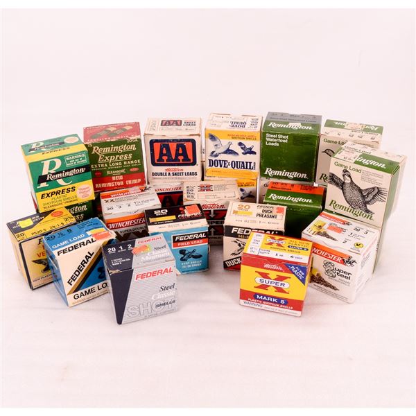 25 Boxes of 20ga Shotgun Shells
