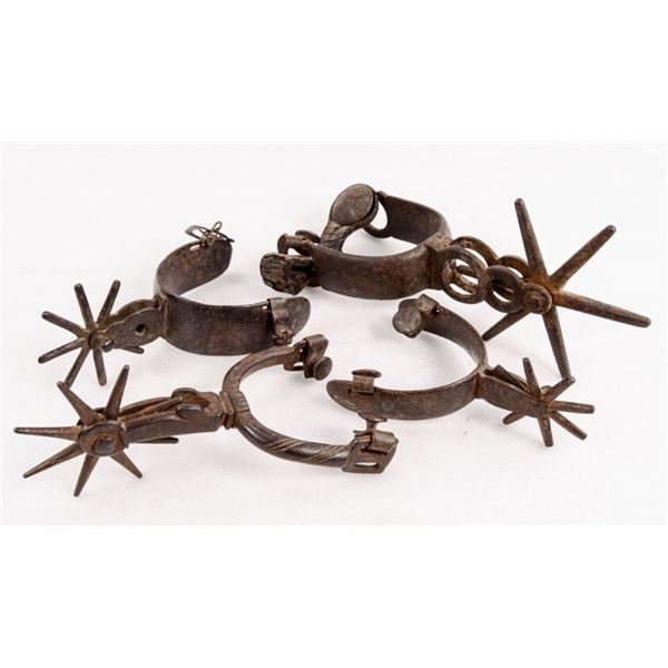Wrought Rowelled Cowboy Spurs 4Pcs
