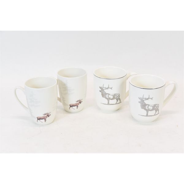 4 Wildlife Themed Coffee Mugs