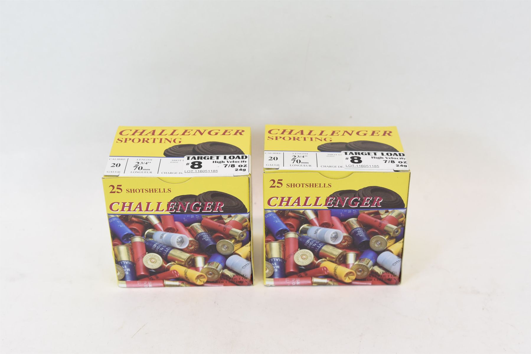 50 Rounds Challenger Target Load 20 Gauge 2-3/4" # 8 Shotshells ...