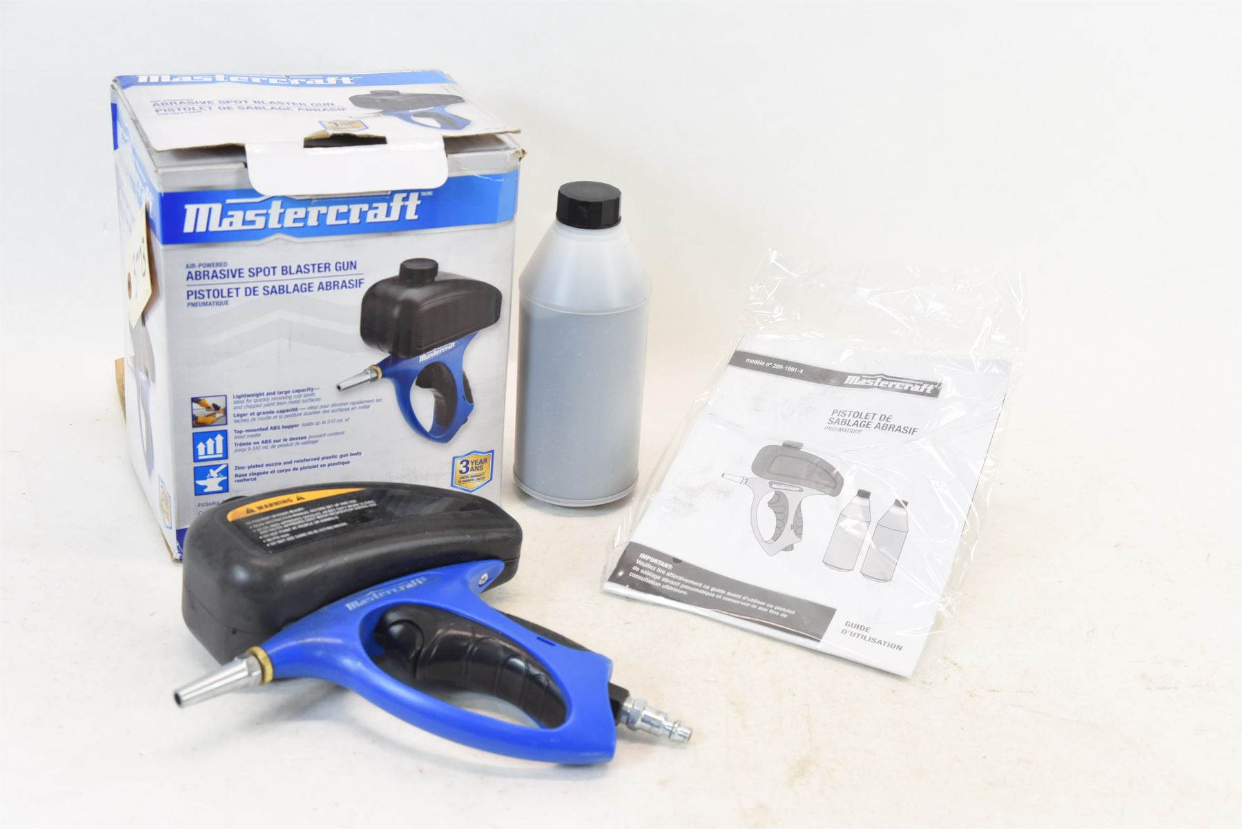 Mastercraft Used Air Powered Abrasive Spot Blaster Gun In Box