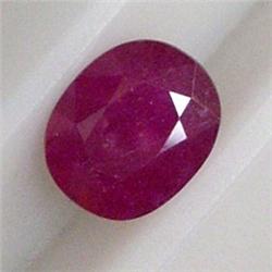 2.40 CTS OVAL RUBY 9x7 MM - HEAT TREATED
