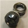 Image 1 : S. SILVER 12 MM BLACK TAHITIAN PEARL AMD HEMATITE UNISEX PENDANT