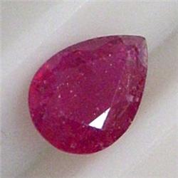 2.43 CTS PEAR RUBY 7x10 MM - HEAT TREATED