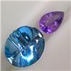 Image 1 : 7.64 CTS MIXED LOT OF LASER CUT OVAL TOPAZ AND PEAR AMETHYST