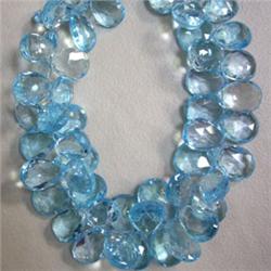 388 CTS TOPAZ TEAR DROPS STRAND 16x11-13x9 MM