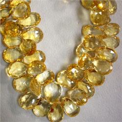 340 CTS CITRINE TEAR DROPS STRAND 16x10 MM APPROX