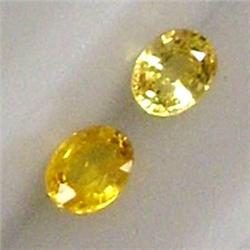0.46 CTS TWO OVAL SHAPED YELLOW SAPPHIRE
