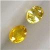 Image 1 : 0.46 CTS TWO OVAL SHAPED YELLOW SAPPHIRE