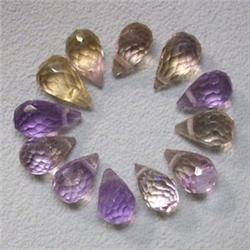 15 CTS LOT OF AMETRINE BRIOLETTE 9x5 MM