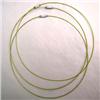 Image 1 : LOT OF 3 18" LIME COLORED WIRES W/ TWIST CLASP