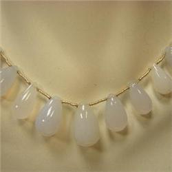 99 CTS MOONSTONE BRIOLETTE STRAND 9x6 - 17x10 MM