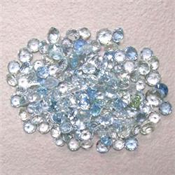 10 CTS LOT OF ROUND AQUAMARINE 3-2 MM - DIFFERENT SIZES