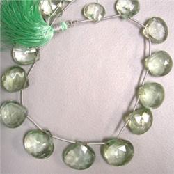 168 CTS GREEN AMETHYST TEAR DROP STRAND 17-12 MM APPROX