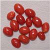 Image 1 : 10 CTS LOT OF NATURAL ITALIAN CORAL OVAL CABOCHONS 7x5 MM