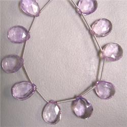 83 CTS AMETHYST TEAR DROP STRAND 14x10 MM APPROX
