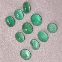 3 CTS LOT OF OVAL EMERALD CABOCHONS
