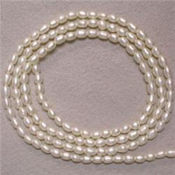 3x2 MM FRESH WATER PEARL STRAND - 16 INCHES