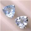 Image 1 : 1.20 CTS 2 TRILLION CUT AQUAMARINES 6 MM